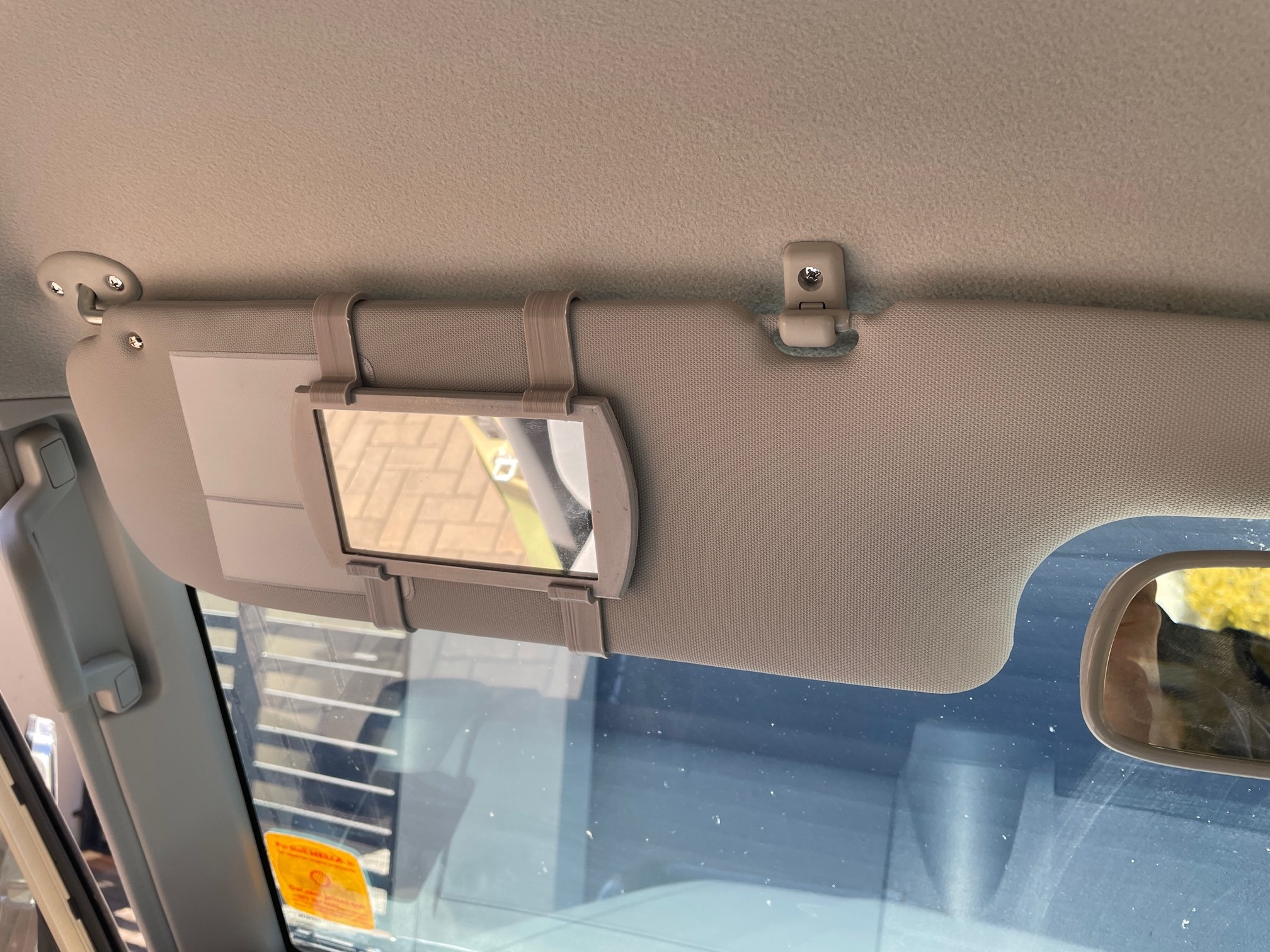 Land Cruiser 70 Series Sun Visor clip on Mirror 3D3